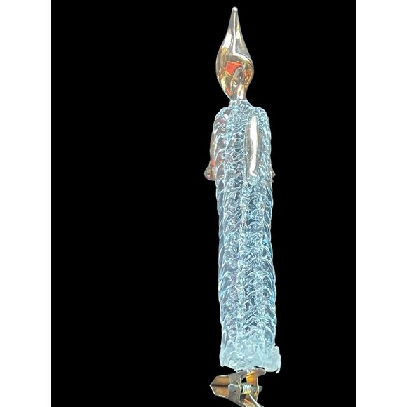 Spun Glass Chandelier & Penguin Ornaments Set of 2 - Picture 5 of 12